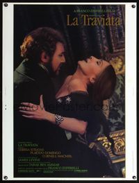 5a561 LA TRAVIATA 30x40 '83 Franco Zeffirelli, Placido Domingo, great romantic image, opera!