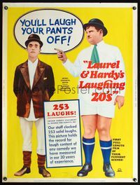 5a565 LAUREL & HARDY'S LAUGHING '20s 30x40 '65 you'll laugh your pants off, 253 laughs!