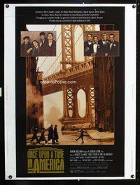 5a619 ONCE UPON A TIME IN AMERICA 30x40 '84 Robert De Niro, James Woods, directed by Sergio Leone!