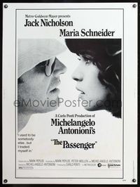 5a636 PASSENGER 30x40 '75 Michelangelo Antonioni, c/u of Jack Nicholson & Maria Schneider!