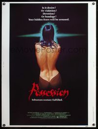 5a646 POSSESSION 30x40 '83 super sexy art of Isabelle Adjani, who will arouse your hidden fears!