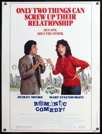 5a668 ROMANTIC COMEDY 30x40 '83 Dudley Moore & Mary Steenburgen are working things out!