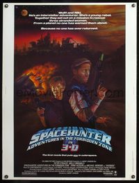 5a693 SPACEHUNTER ADVENTURES IN THE FORBIDDEN ZONE 30x40 '83 3D, Molly Ringwald, Peter Strauss