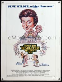5a700 START THE REVOLUTION WITHOUT ME 30x40 R77 wacky Gene Wilder, Donald Sutherland