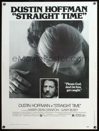 5a707 STRAIGHT TIME 30x40 '78 Dustin Hoffman, Theresa Russell, Edward Bunker