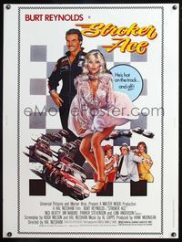 5a710 STROKER ACE 30x40 '83 car racing art of Burt Reynolds & sexy Loni Anderson by Drew Struzan!