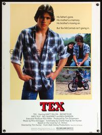 5a727 TEX 30x40 '82 young Matt Dillon, Meg Tilly & Emilio Estevez, from S.E. Hinton's novel!