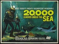 5a007 20,000 LEAGUES UNDER THE SEA British quad R70s Jules Verne classic, art of deep sea divers!