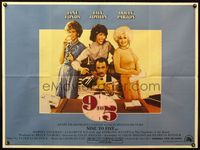 5a012 9 TO 5 British quad '80 great image of Dolly Parton, Jane Fonda, and Lily Tomlin!