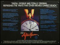 5a013 AFTER HOURS British quad '85 Martin Scorsese, Rosanna Arquette, great art by Mattelson!