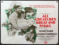 5a018 ALL CREATURES GREAT & SMALL British quad '74 Anthony Hopkins in veterinarian drama!