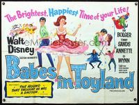 5a031 BABES IN TOYLAND British quad '61 Walt Disney, the brightest, happiest time of your life!
