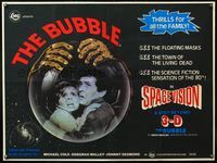 5a056 BUBBLE British quad R80s Arch Oboler directed, in Space Vision, a step beyond 3-D!