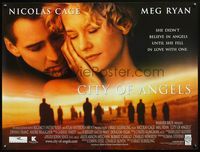5a074 CITY OF ANGELS DS British quad '98 Nicolas Cage & Meg Ryan, based on Wings of Desire!
