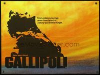 5a131 GALLIPOLI British quad '81 Australian classic directed by Peter Weir, Mel Gibson, Mark Lee!