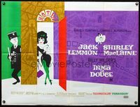 5a169 IRMA LA DOUCE British quad '63 Billy Wilder, great art of Shirley MacLaine & Jack Lemmon!