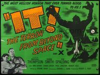 5a174 IT! THE TERROR FROM BEYOND SPACE British quad '58 most hellish horror ever, Marshall Thompson