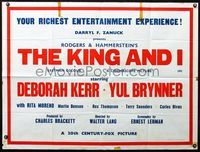 5a187 KING & I British quad '56 classic Rogers & Hammerstein's musical!