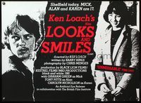 5a208 LOOKS & SMILES British quad '81 Ken Loach directed, Graham Green, Carolyn Nicholson!