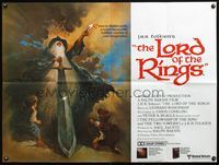 5a209 LORD OF THE RINGS British quad '78 J.R.R. Tolkien classic, Bakshi, Tom Jung fantasy art!