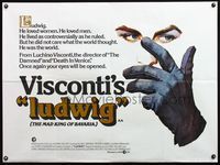 5a212 LUDWIG British quad '73 Luchino Visconti directed, Helmut Berger, The Mad King of Bavaria!