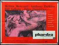 5a261 PHAEDRA British quad '62 great art of sexy Melina Mercouri & Anthony Perkins by Archer!