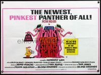 5a265 PINK PANTHER STRIKES AGAIN British quad '76 Peter Sellers is Inspector Clouseau, Geoffrey art