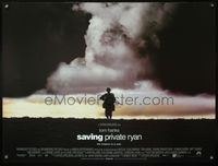 5a295 SAVING PRIVATE RYAN DS British quad '98 Steven Spielberg, great image of WWII soldier!