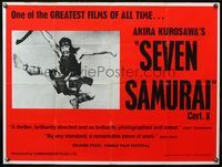 5a299 SEVEN SAMURAI British quad R60s Akira Kurosawa's Shichinin No Samurai, Toshiro Mifune