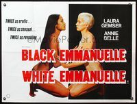 5a310 SMOOTH VELVET RAW SILK British quad '77 sexy paradise, Black Emmanuelle, White Emmanuelle!