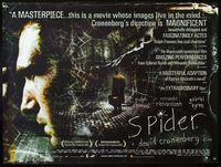 5a315 SPIDER DS British quad '02 David Cronenberg, Ralph Fiennes, cool web image!