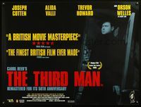 5a335 THIRD MAN British quad R99 great images of Orson Welles in doorway, classic film noir!
