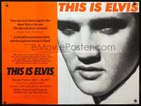 5a336 THIS IS ELVIS British quad '81 Elvis Presley rock 'n' roll biography!