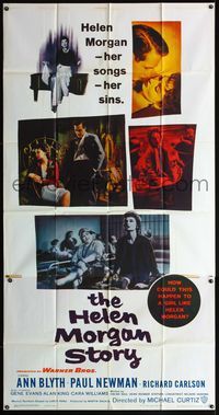 5b198 HELEN MORGAN STORY 3sh '57 Paul Newman loves pianist Ann Blyth, her songs, and her sins!