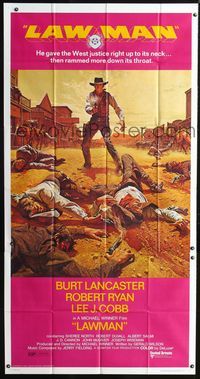 5b232 LAWMAN 3sh '71 Burt Lancaster, Robert Ryan, Lee J. Cobb, directed by Michael Winner!