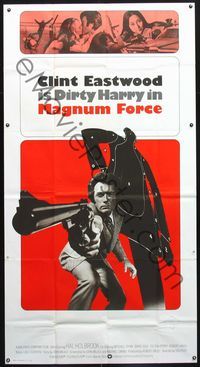 5b246 MAGNUM FORCE int'l 3sh '73 Clint Eastwood is Dirty Harry pointing his huge gun!