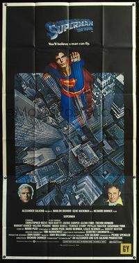 5b320 SUPERMAN 3sh '78 comic book hero Christopher Reeve, Gene Hackman, Marlon Brando