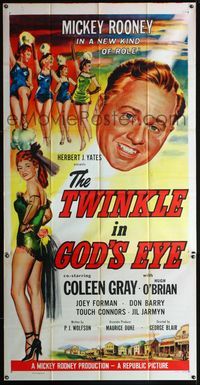 5b341 TWINKLE IN GOD'S EYE 3sh '55 art of Mickey Rooney, sexy Coleen Gray & 4 chorus girls!