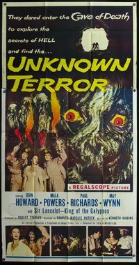 5b344 UNKNOWN TERROR 3sh '57 they dared enter the Cave of Death to explore the secrets of HELL!