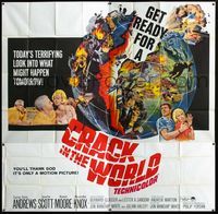 5b011 CRACK IN THE WORLD 6sh '65 atom bomb explodes, thank God it's only a motion picture!