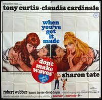 5b012 DON'T MAKE WAVES 6sh '67 Tony Curtis, super sexy Sharon Tate & Claudia Cardinale!