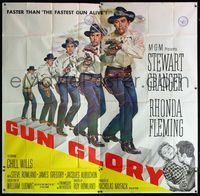 5b023 GUN GLORY 6sh '57 cool multiple images of Stewart Granger shooting gun + Rhonda Fleming!