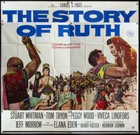 5b062 STORY OF RUTH 6sh '60 Stuart Whitman, Tom Tryon, Biblical montage artwork!
