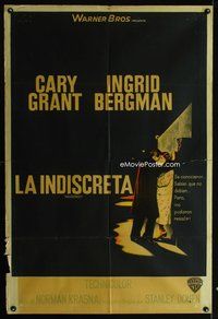 5b482 INDISCREET Argentinean '58 Cary Grant, Ingrid Bergman, directed by Stanley Donen!