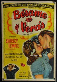 5b491 KISS & TELL Argentinean '45 Jerome Courtland gets love and kisses from Shirley Temple!