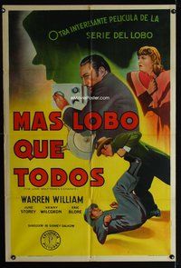 5b496 LONE WOLF TAKES A CHANCE Argentinean '41 cool artwork of Warren William cracking safe!