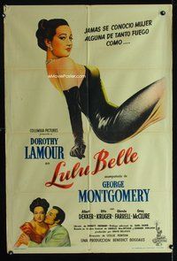 5b500 LULU BELLE Argentinean '48 full-length art of sexy Dorothy Lamour & w/George Montgomery!