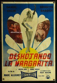 5b501 MADEMOISELLE STRIPTEASE Argentinean '57 great censored image of sexy naked Brigitte Bardot!
