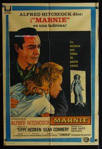 5b507 MARNIE Argentinean '64 Sean Connery, Tippi Hedren, Alfred Hitchcock, different art!