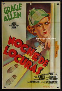 5b513 MR & MRS NORTH Argentinean '42 art of detective Gracie Allen shining flashlight on clues!